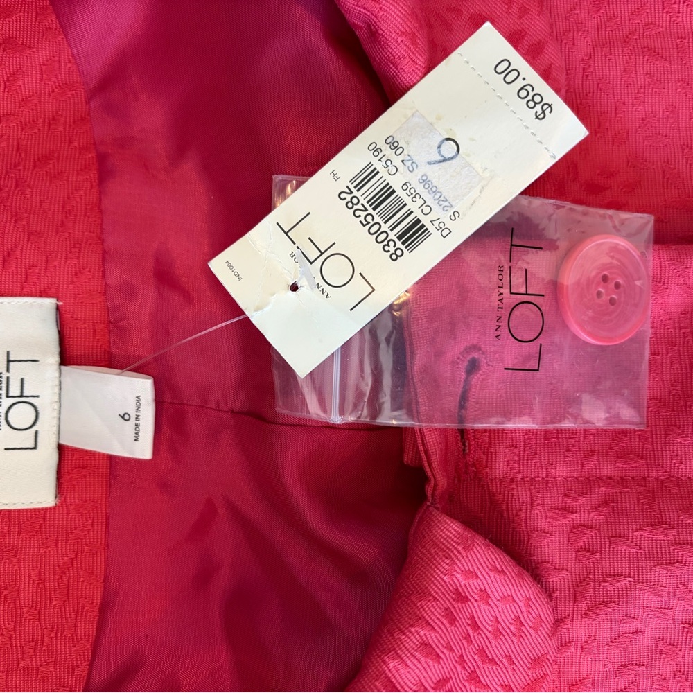 LOFT Pink Textured Jacket - Picture 2 of 7